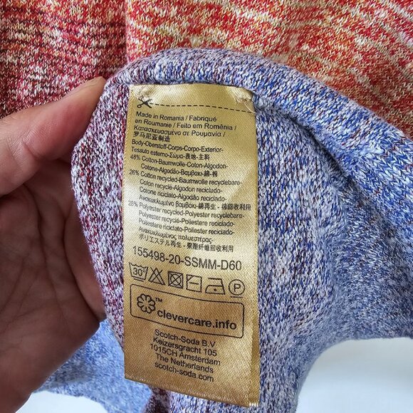 Scotch & Soda Men’s Large Gradient Ombre Knit Sweater - Picture 3 of 6